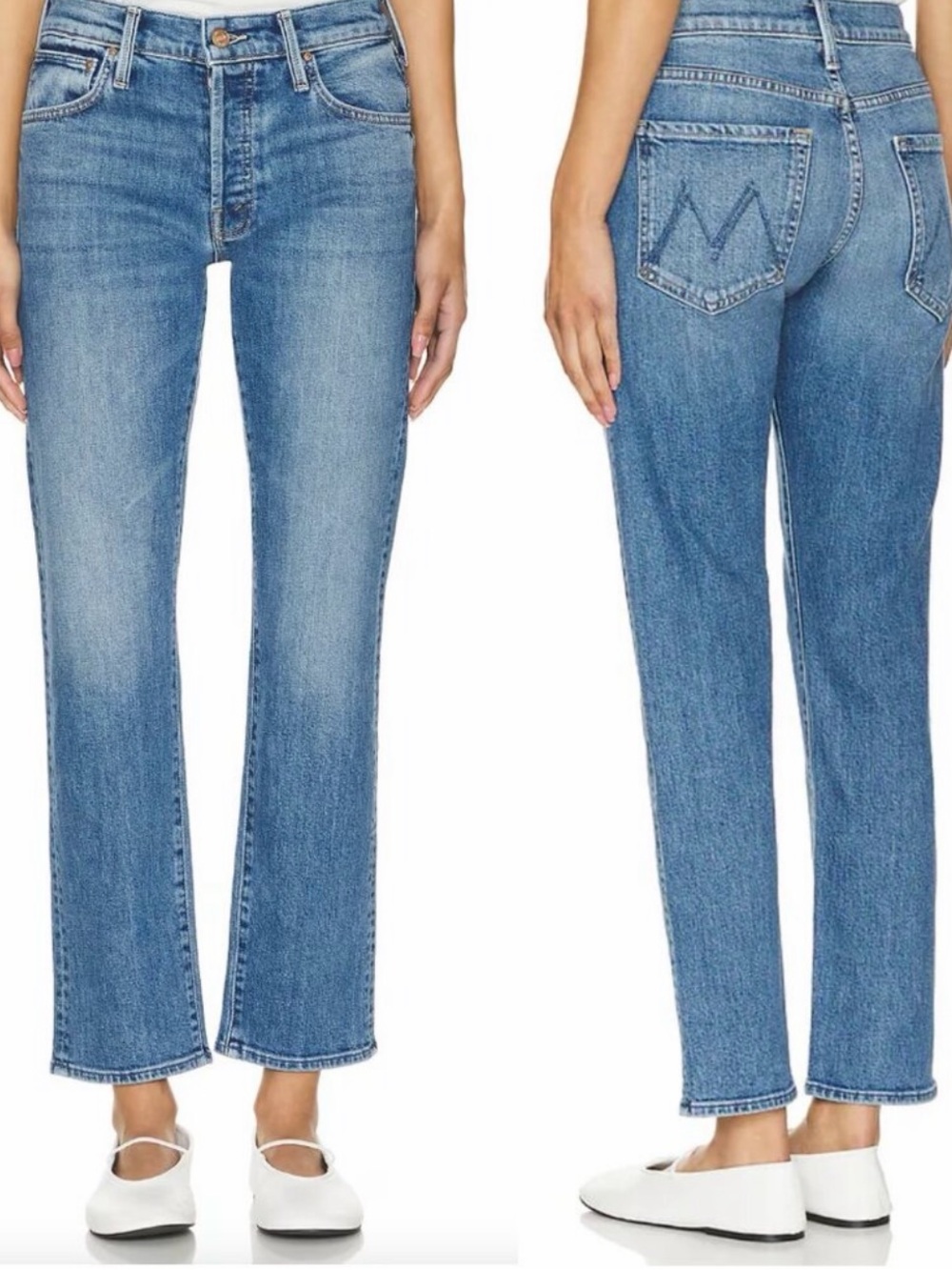 NWT MOTHER Mid Rise Hiker Hover Jeans Baubles Trinkets 26 $268